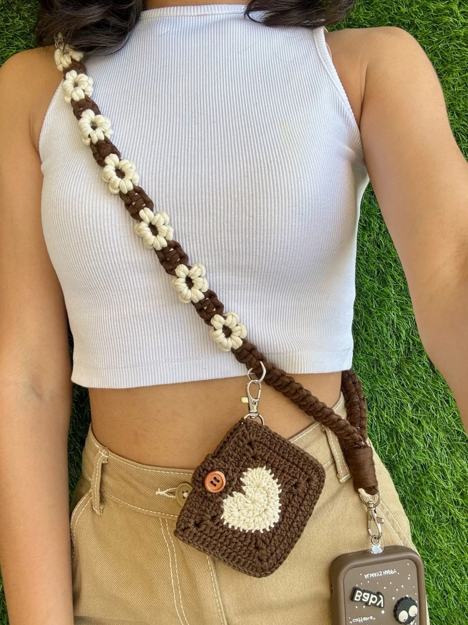 Phone Sling with Heart Wallet