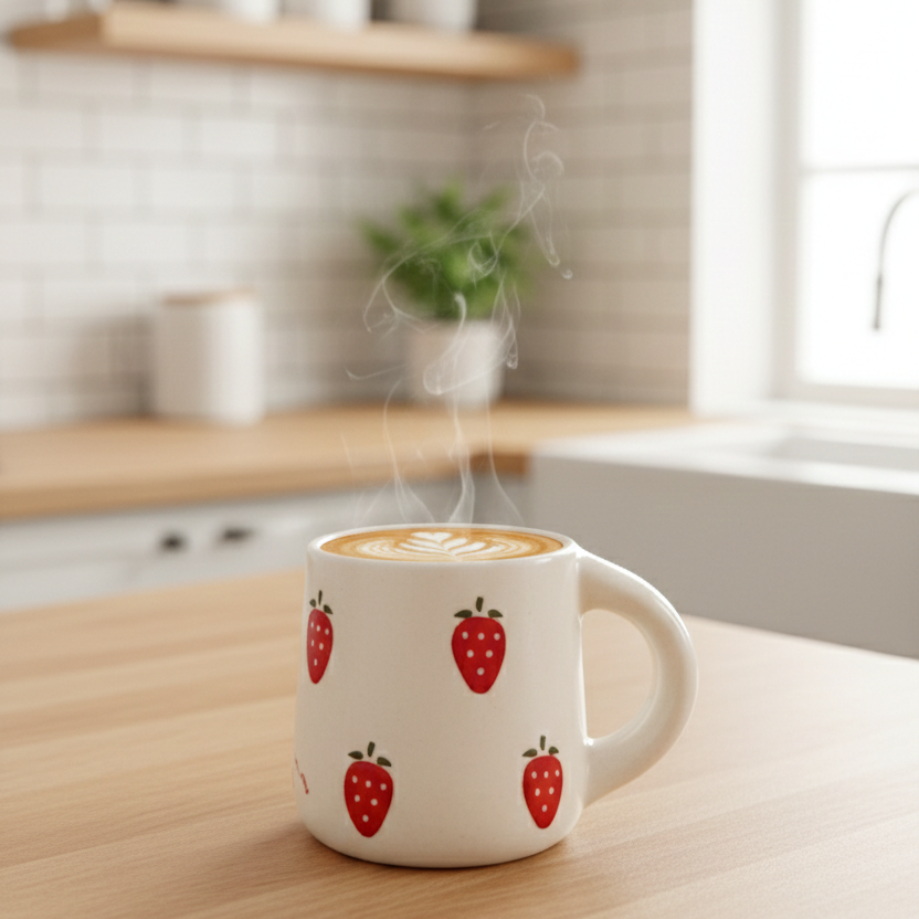 Long Strawberry Mug
