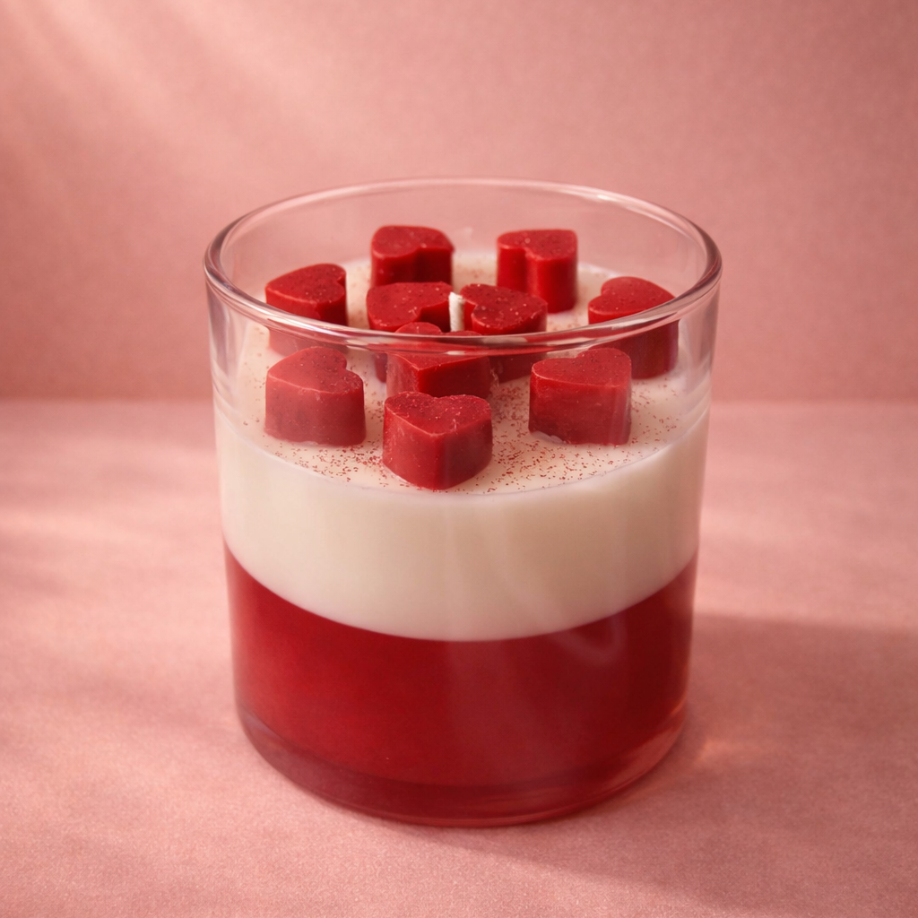 Heart-Top Glass Jar Candle
